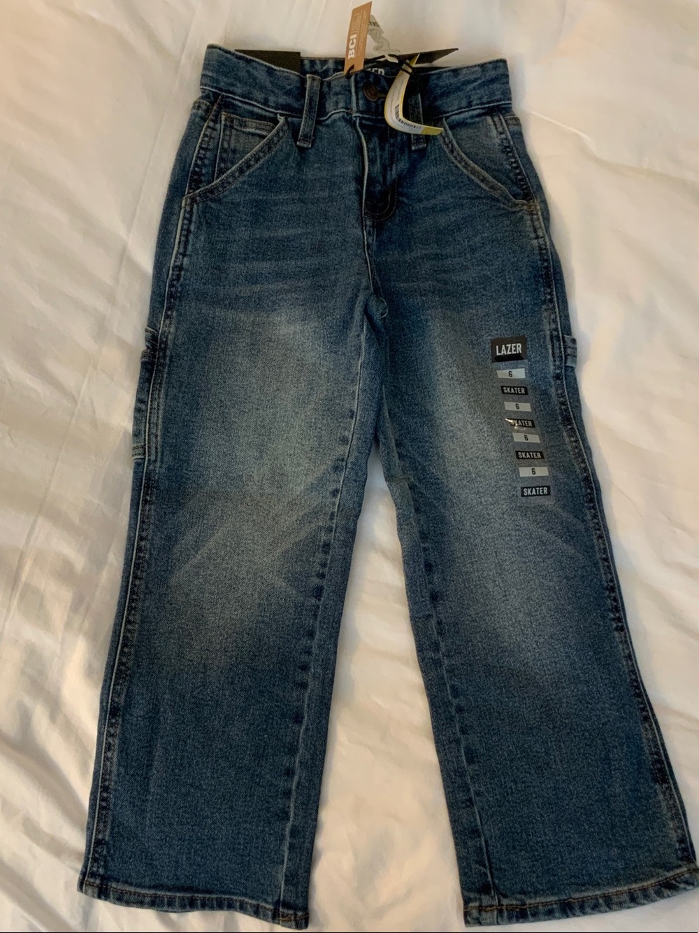 Kids' Dark Wash Denim Jeans - Lazer Style